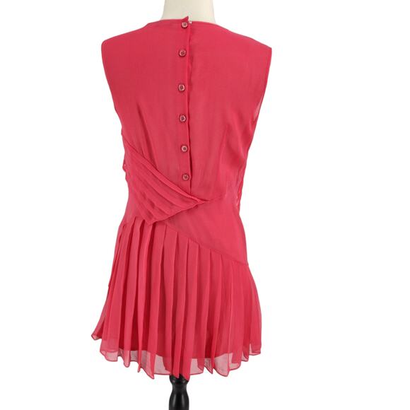 Nanette Lepore Pink Silk Mini Dress Size 2 - Picture 5 of 8